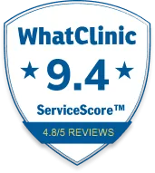 Nha khoa I-Dent đạt chứng nhận nha khoa 5 Sao trên WhatClinic.com - nền tảng đánh giá uy tín Quốc tế.