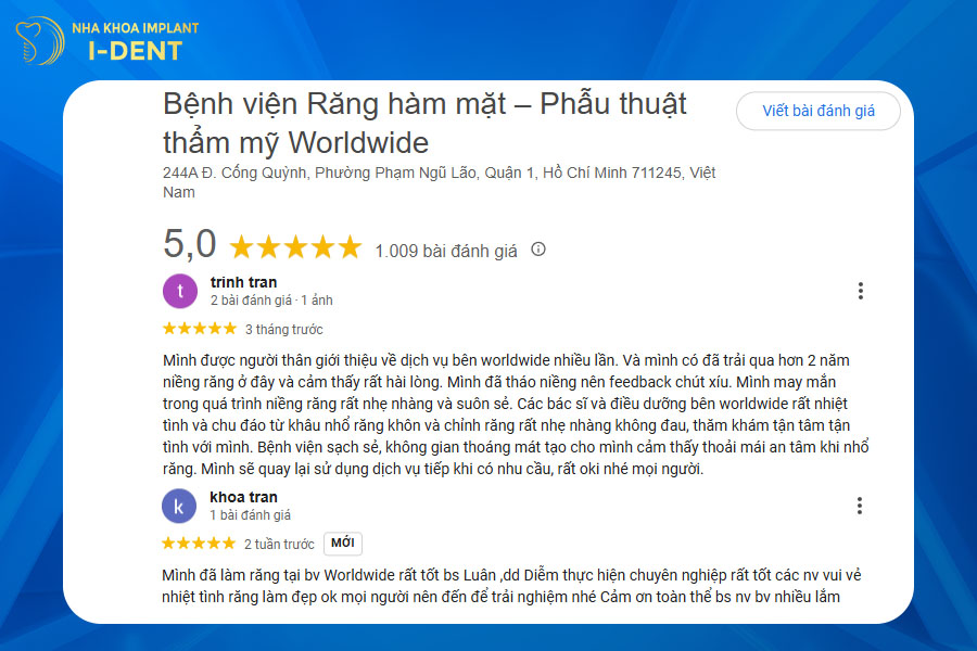 những nha khoa niềng răng uy tín tphcm
