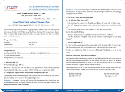 Cam kết bằng văn bản minh bạch