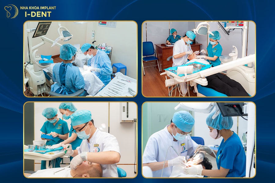 Đội ngũ bác sĩ thực hiện phục hình mất răng tại nha khoa I-Dent