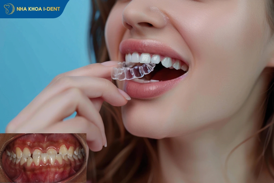 niềng răng móm bằng niềng răng trong suốt