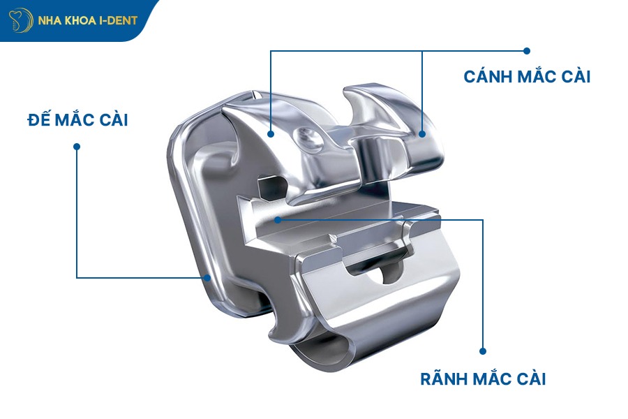 mắc cài kim loại thường và tự buộc