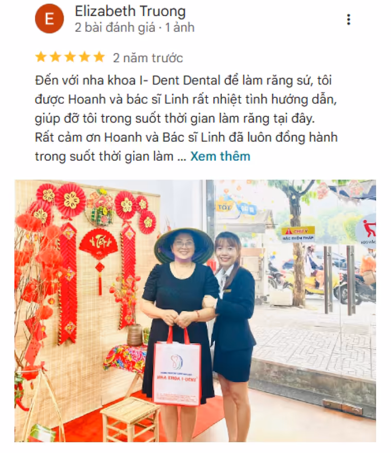 Khách hàng đánh giá về dịch vụ thẩm mỹ răng sứ tại nha khoa I-Dent.