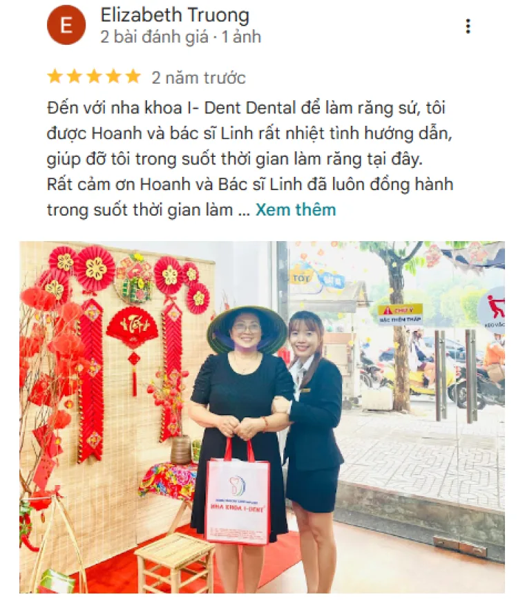 Khách hàng đánh giá về dịch vụ thẩm mỹ răng sứ tại nha khoa I-Dent.