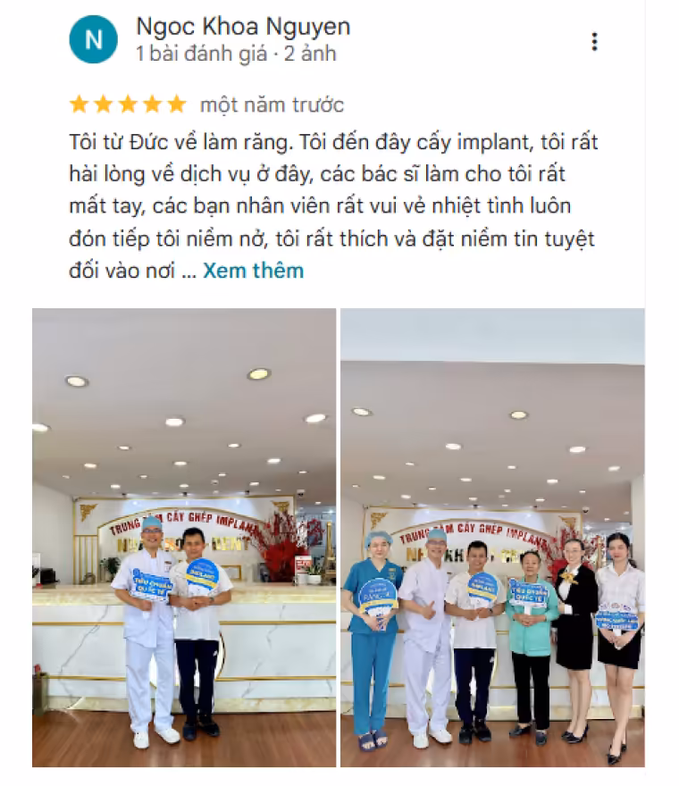 Đánh giá của khách hàng về nha khoa I-Dent.