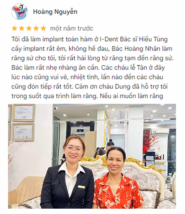 Đánh giá của khách hàng về nha khoa I-Dent.