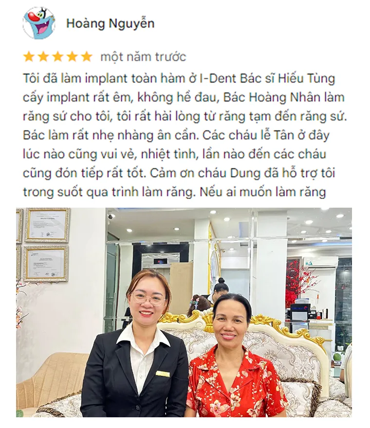 Đánh giá của khách hàng về nha khoa I-Dent.