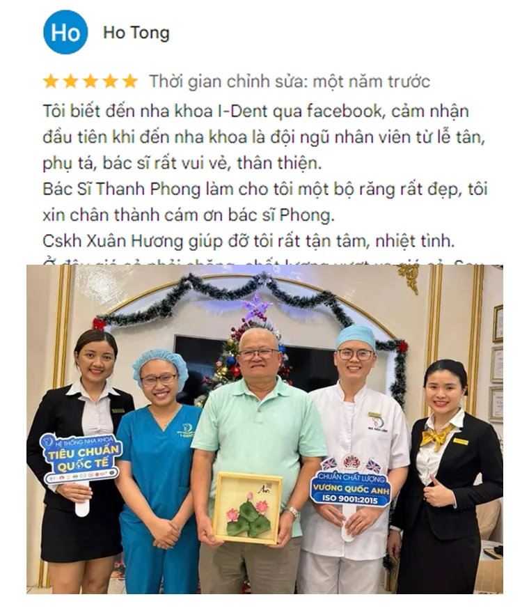Đánh giá của khách hàng về nha khoa I-Dent.