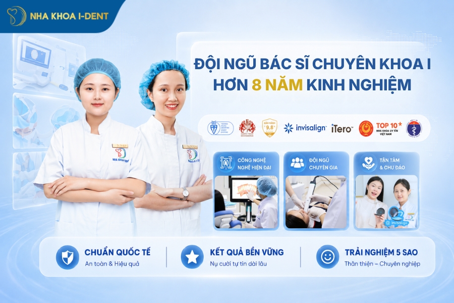 Đội ngũ bác sĩ Nha khoa I-Dent liên tục cập nhật kiến thức và ứng dụng công nghệ tiên tiến để đem đến trải nghiệm điều trị tốt nhất cho khách hàng.