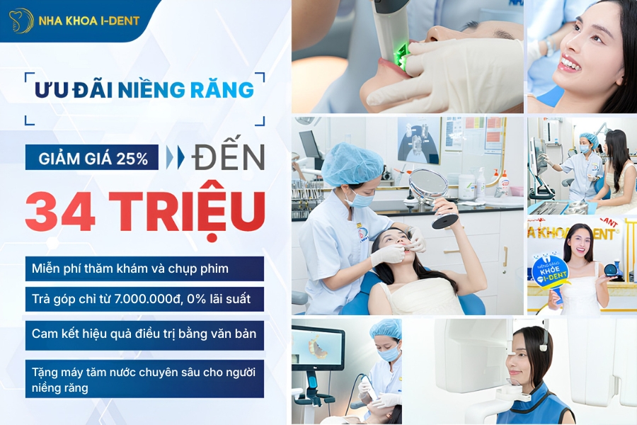 Chính sách ưu đãi giảm giá niềng răng trong suốt tại Nha khoa I-Dent