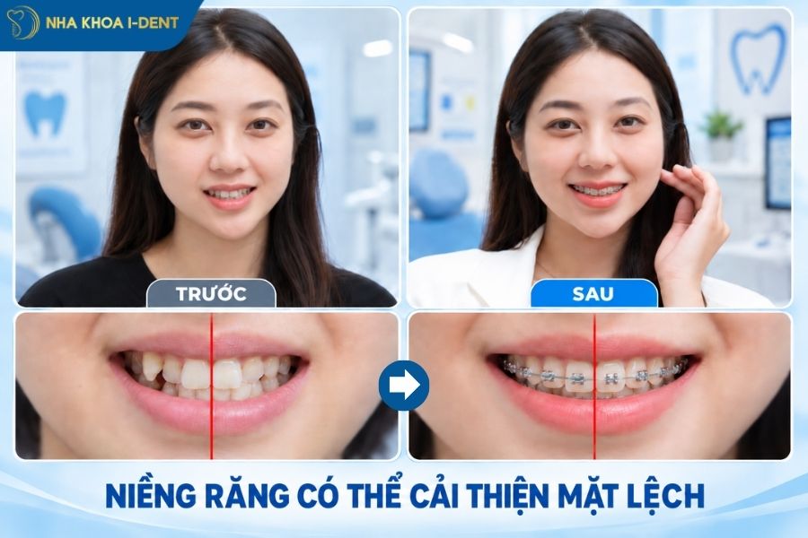 niềng răng có hết lệch mặt không