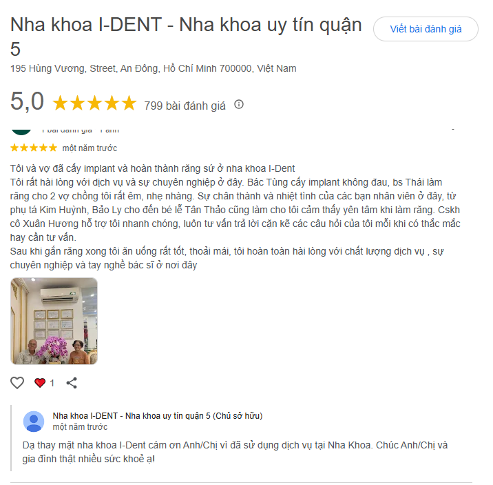 review trồng răng implant tại ident