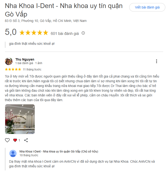 review trồng răng implant tại ident