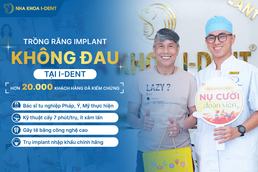 trồng răng implant không đau - Nha khoa I-Dent