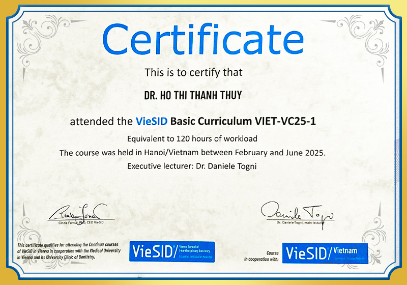attended the viesid basis curriculum viet-vc25-1 BS Thủy
