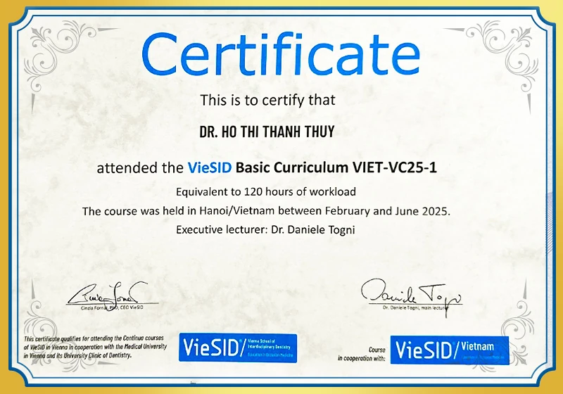 attended the viesid basis curriculum viet-vc25-1 BS Thủy