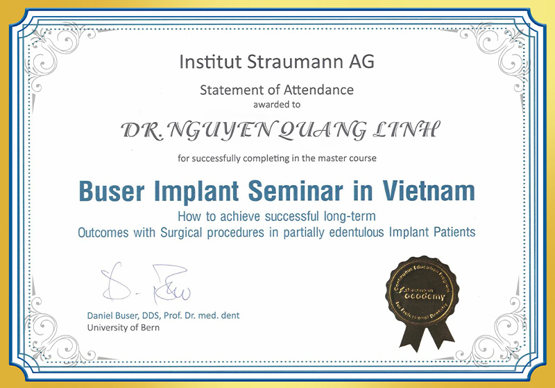 Buser implant seminar in vietnam BS Linh