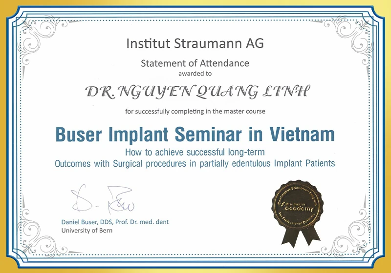 Buser implant seminar in vietnam BS Linh
