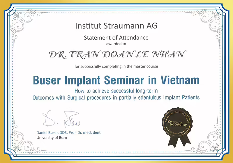 Buser implant seminar in vietnam BS Nhân