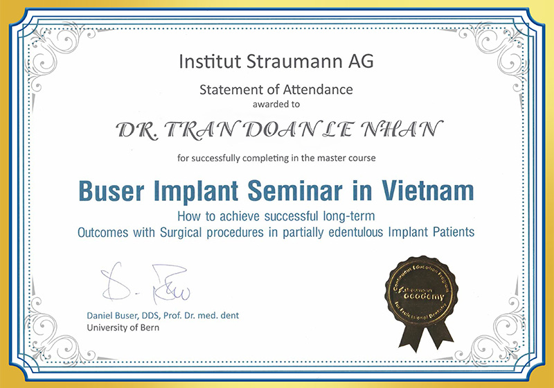 Buser implant seminar in vietnam BS Nhân
