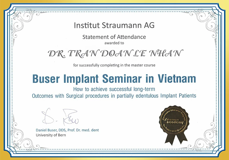 Buser implant seminar in vietnam BS Nhân
