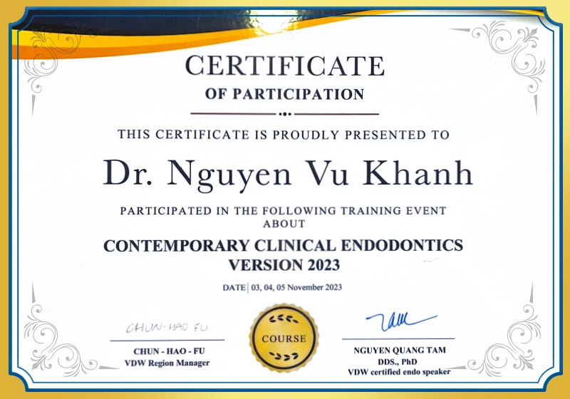 Contemporary clinical endodontics 2023 BS Vũ Khánh