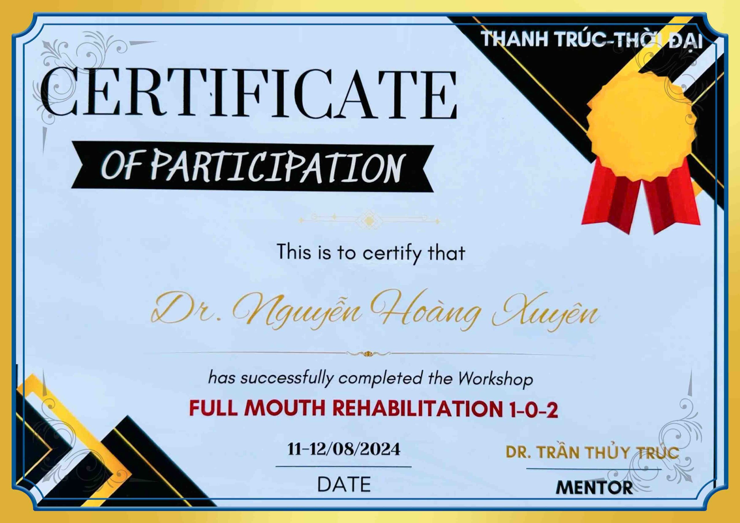 full mouth rehabilitation 1-0-2 BS Xuyên