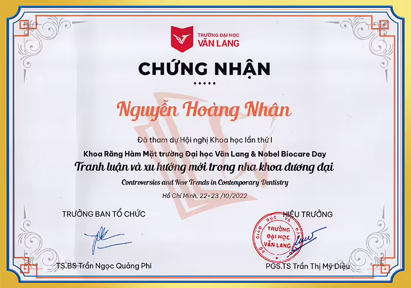Hội nghị khoa học của Nobel Biocare Day BS Nhân