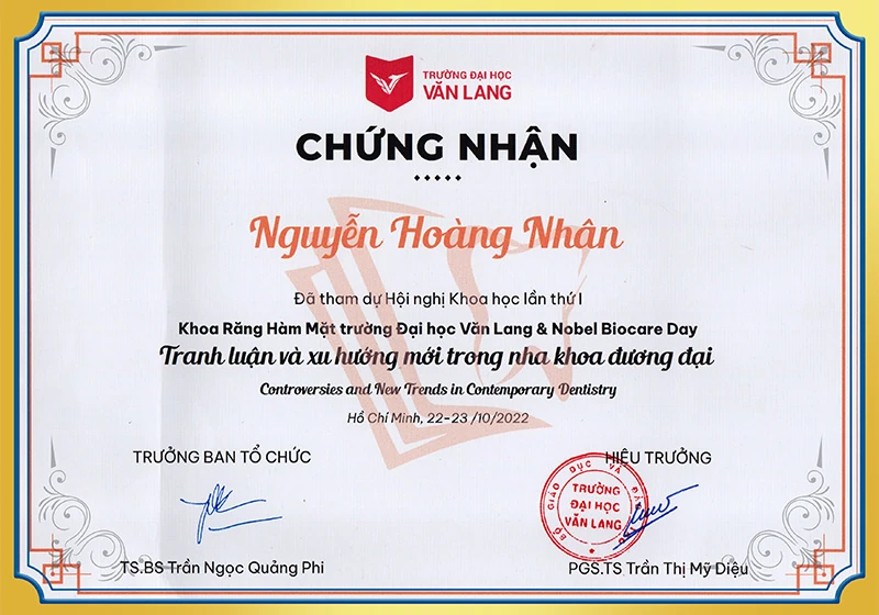 Hội nghị khoa học của Nobel Biocare Day BS Nhân