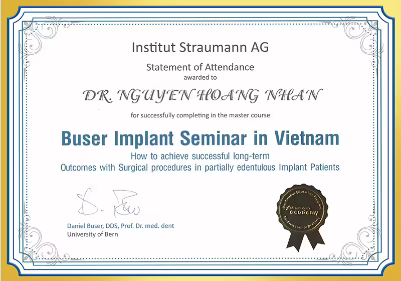 Hội thảo Buser Implant VN BS Nhân