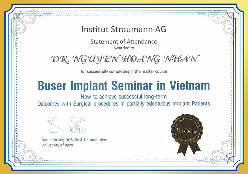 Hội thảo Buser Implant VN BS Nhân