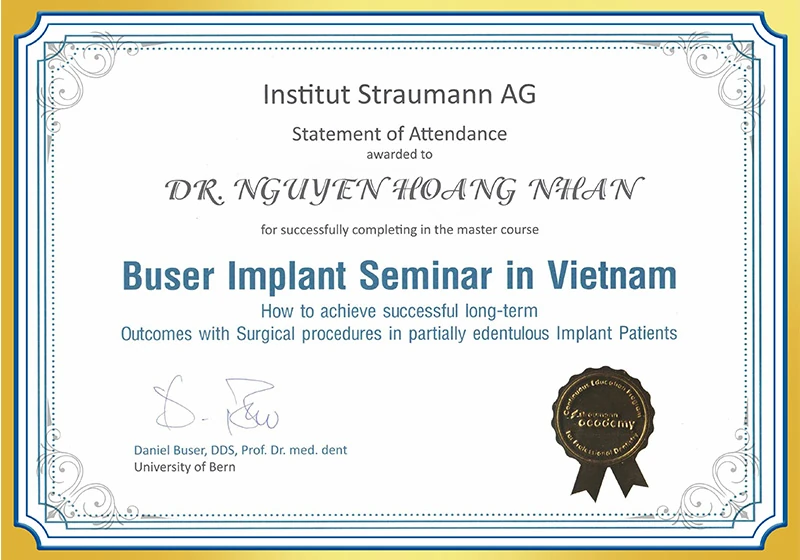 Hội thảo Buser Implant VN BS Nhân