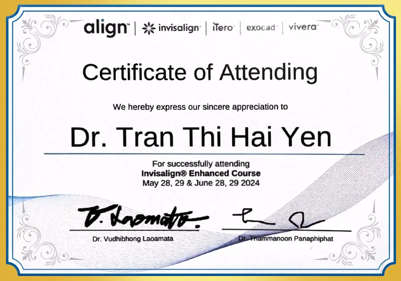 invisalign enhanced course 2024 bs yến