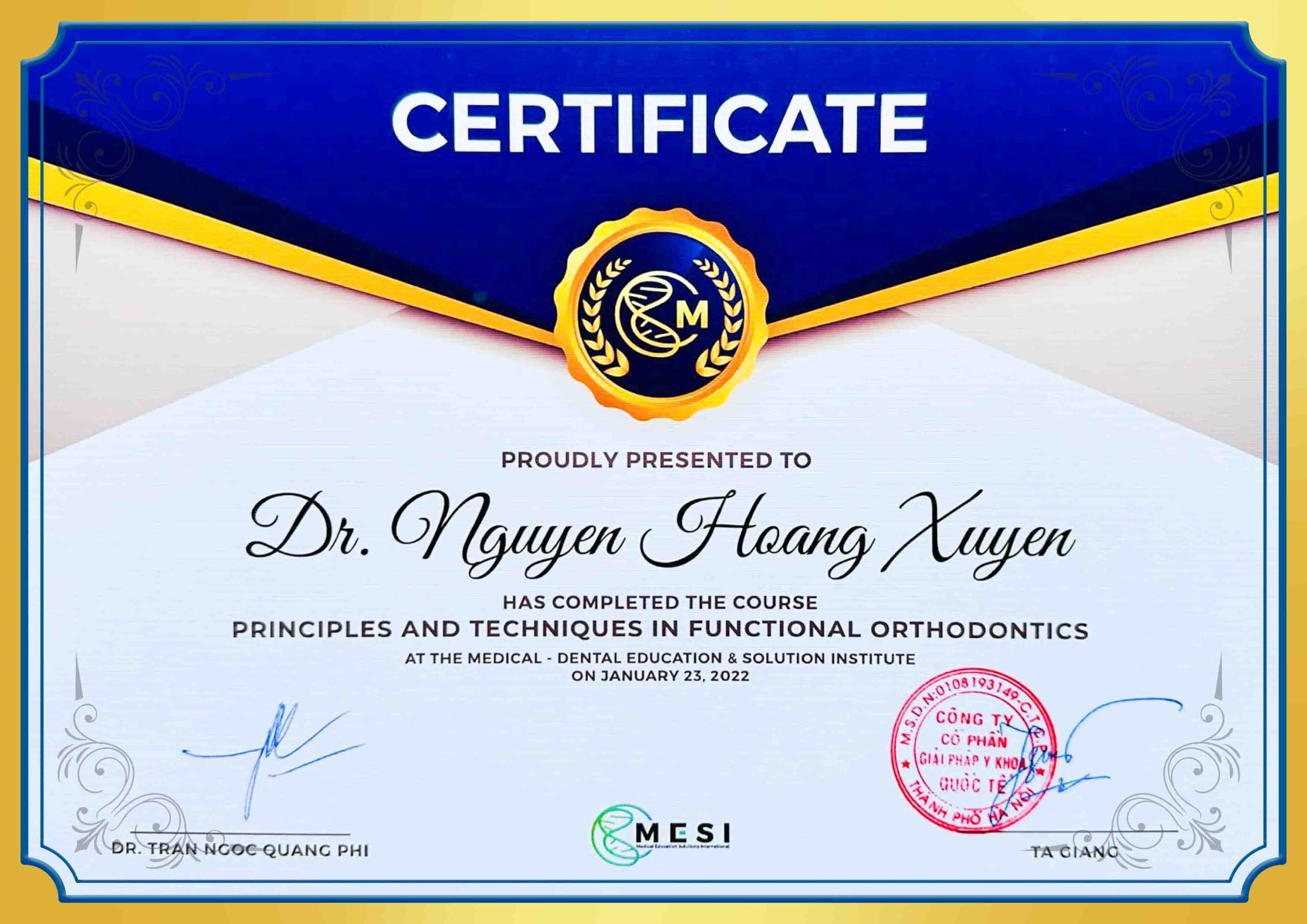 principles and techniques in functional orthodontics BS Xuyên