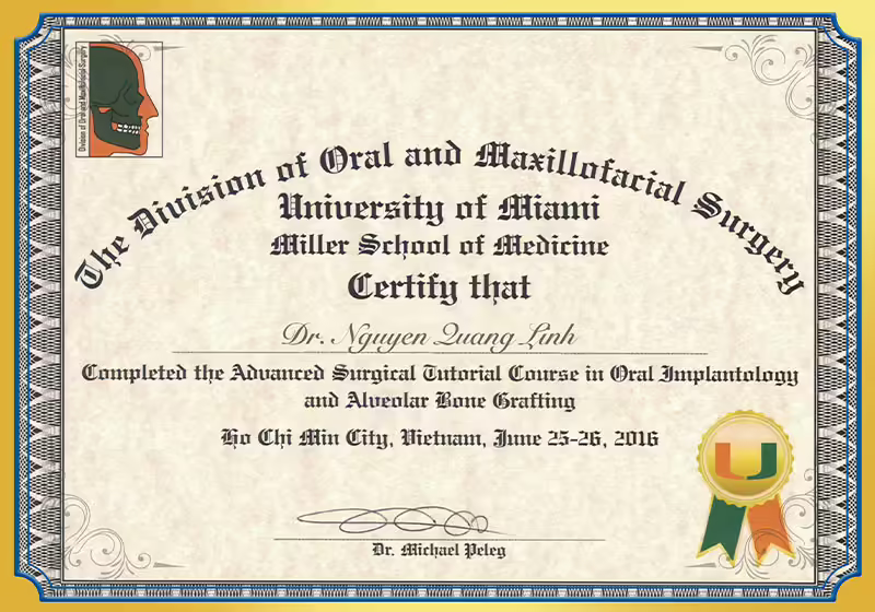 The advances surgical tutorial course in oral implantology BS Linh