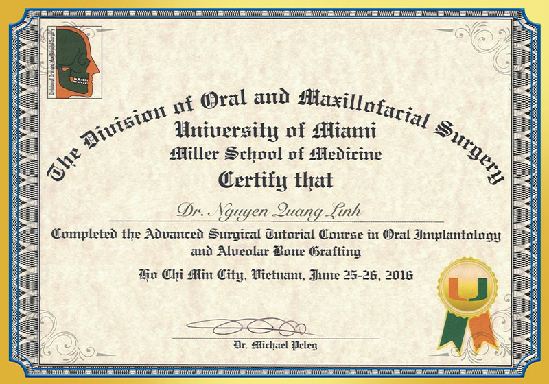 The advances surgical tutorial course in oral implantology BS Linh