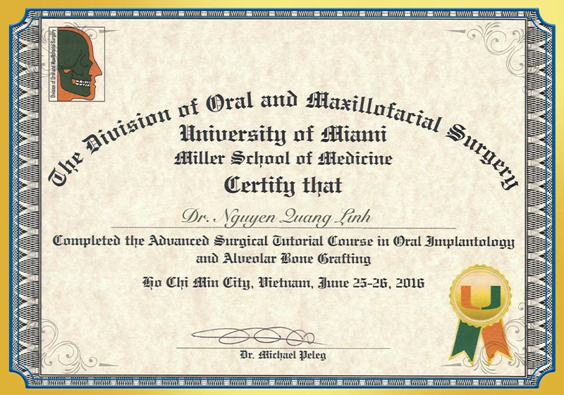 The advances surgical tutorial course in oral implantology BS Linh