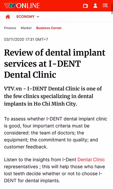 I-Dent Dental Clinic on VTV's Business Corner - I-DENT DENTAL CLINIC