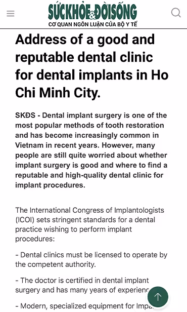 I-DENT DENTAL CLINIC in Sức Khỏe & Đời Sống Newspaper