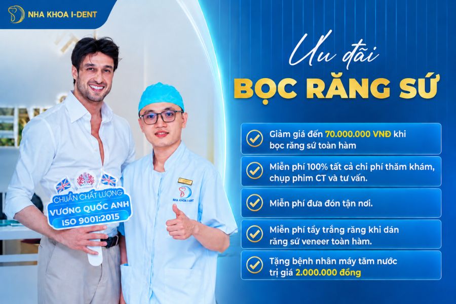 ưu đãi làm răng sứ tại Nha khoa I-Dent