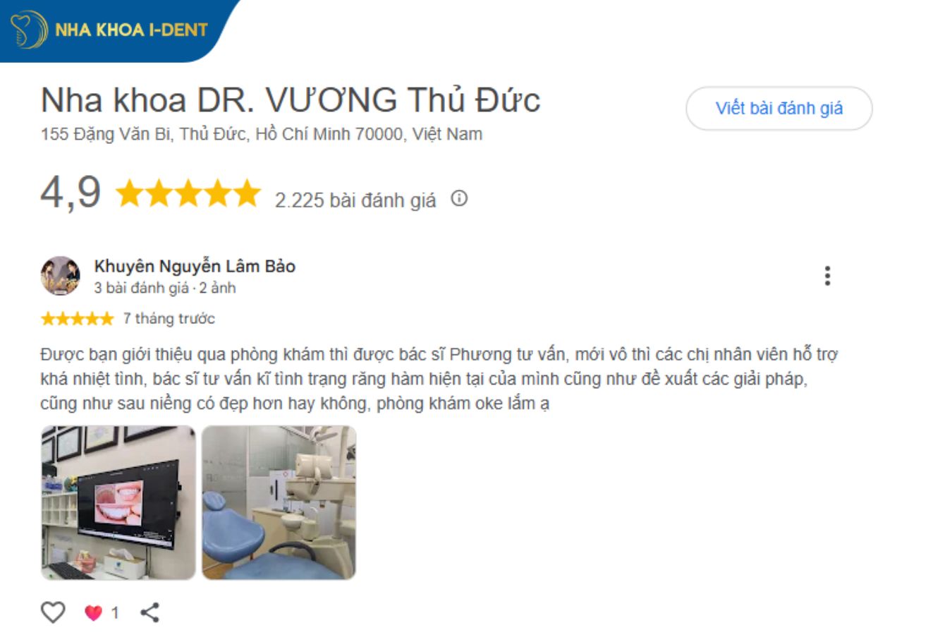 Nha khoa đánh giá cao thủ đức