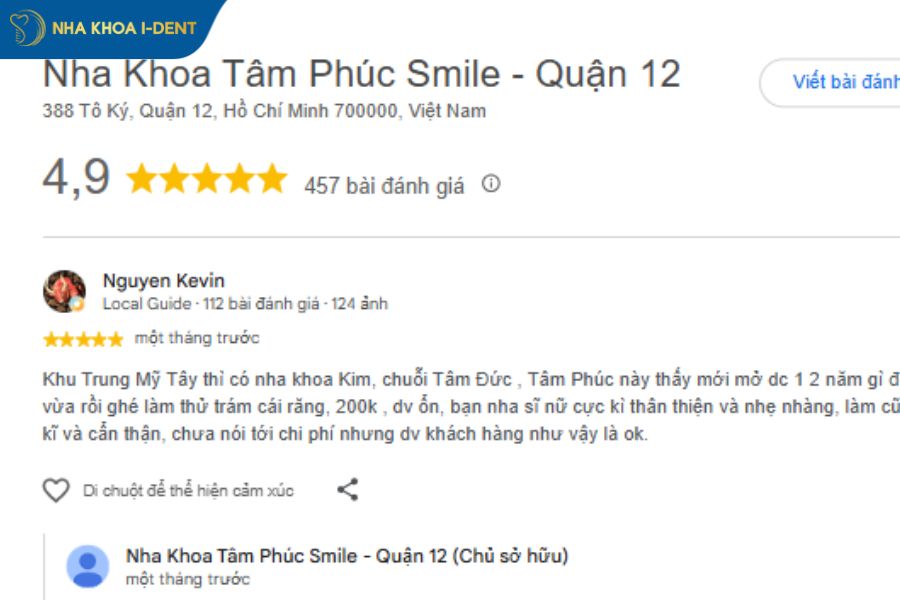 nha khoa không đau quận 12