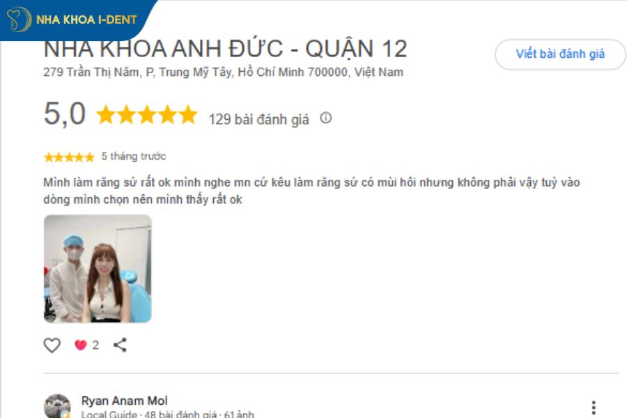 nha khoa mở cửa tối quận 12