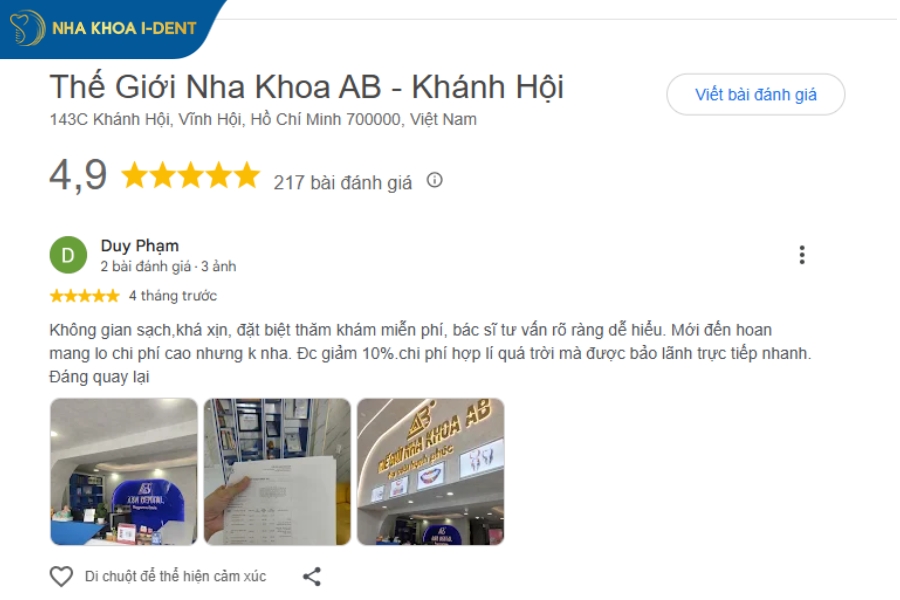 nha khoa quận 4 review tốt