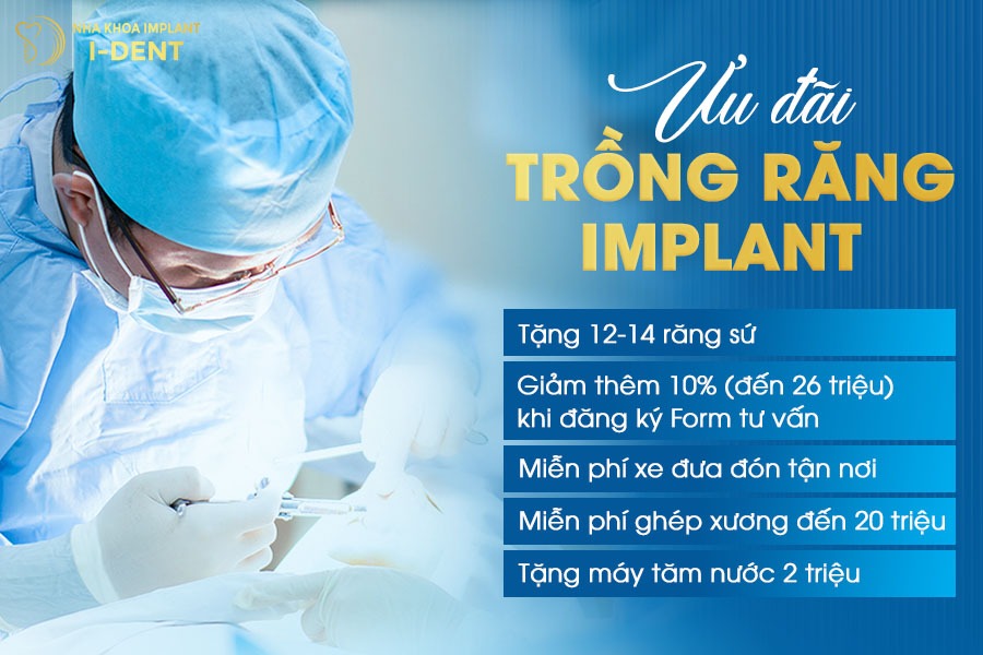 Ưu đãi trồng răng implant trọn gói.